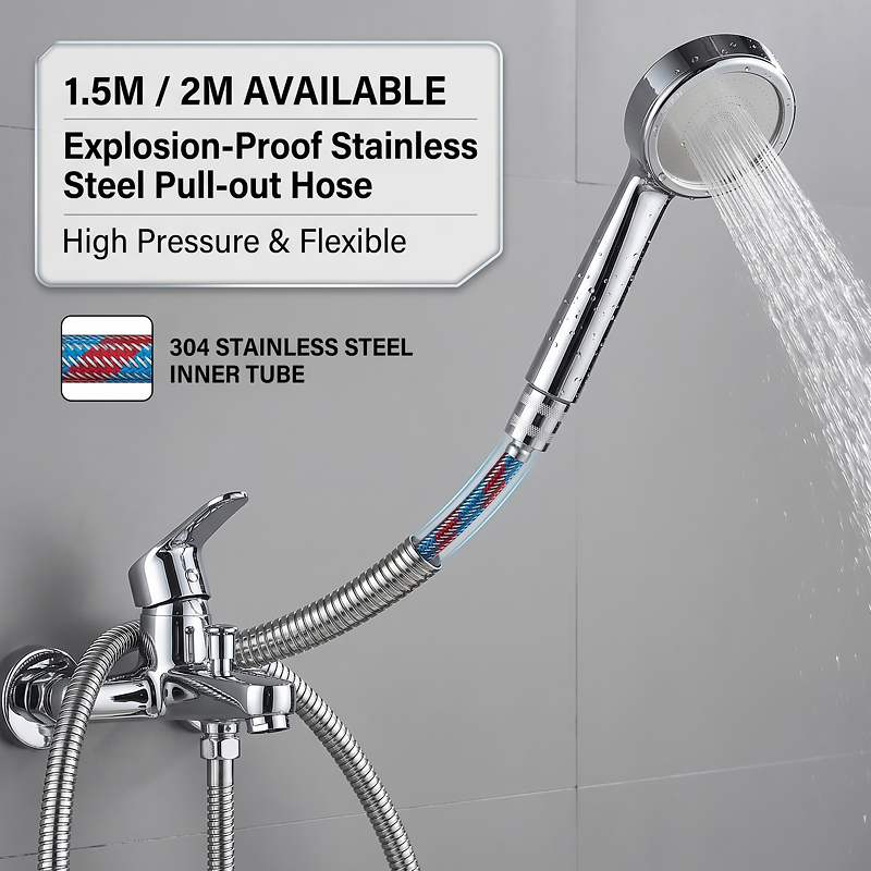 สายฝักบัวสแตนเลสถักแบบยืดหยุ่น - Flexible Hose Braided บทวิจารณ์และราคา