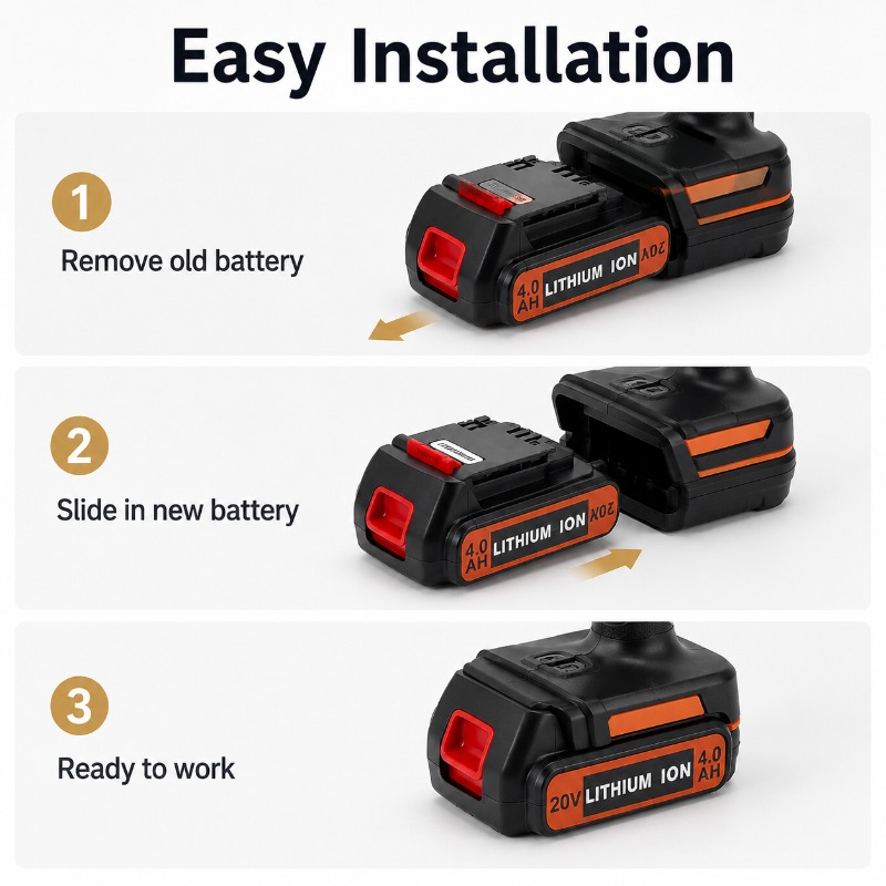 แบตเตอรี่ 20V 6.0Ah สำหรับเครื - Black+Decker Tool Cordless บทวิจารณ์และราคา